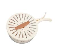 Luqeeg Ciotola per Lavare Frutta e Verdura, Centrifuga per Insalata con Manico Pieghevole Sul Coperchio, Gadget Doppio Strato Addensato Contenitore per Colino per Frutta 2 in 1 (BROWN)