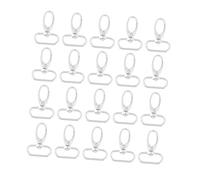 Luqeeg Clip per Gancio Portachiavi 20pcs, Fermagli per Sacchetti in Lega di Zinco, Ganci per Portachiavi, Piccoli Clip a Grilletto in Metallo per la Creazione di Catene Chiave, (25 mm)