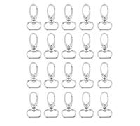 Luqeeg Clip per Gancio Portachiavi 20pcs, Fermagli per Sacchetti in Lega di Zinco, Ganci per Portachiavi, Piccoli Clip a Grilletto in Metallo per la Creazione di Catene Chiave, (20MM)