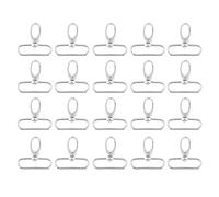 Luqeeg Clip per Gancio Portachiavi 20pcs, Fermagli per Sacchetti in Lega di Zinco, Ganci per Portachiavi, Piccoli Clip a Grilletto in Metallo per la Creazione di Catene Chiave, (38 mm)