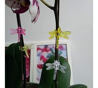 Luqeeg Clip per Orchidee Libellule, Clip di Supporto per Piante da Giardino da 30 Pezzi per Steli di Orchidee e Piante Rampicanti con per Viti in Plastica per Fiori in 6 Colori (Come Mostrato)