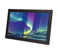 Luqeeg Cornice per Foto Digitale, Cornice per Foto con Schermo Super Grande da 18,5 Pollici, Cornice Elettronica per Desktop con Funzione di Presentazione Macchina Pubblicitaria a LED Calendario,(EU)