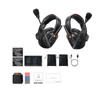 Luqeeg di Cuffie Intercom Wireless, Cuffie di Comunicazione Wireless Full Duplex, per Spettacoli Sul Palco con Riduzione del Rumore ENC AI, Ideali per Spettacoli Dal Vivo e Performance Sul Palco