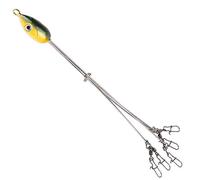 Luqeeg Esca da Pesca con Ombrellone Alabama Rig a 5 Bracci con 5 Fili e Girelle a Scatto, Ideale per Accessori per la Pesca d'acqua Dolce (Numero 3 (14 X 2,9 X 2 cm/, 1,1 0,8 pollici))