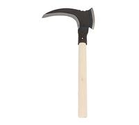 Luqeeg Falce da Diserbo, Doppia Falce in Acciaio al Manganese Giardinaggio Utensili da Diserbo Agricoli Manuali Multiuso per Attrezzi da Giardinaggio (Testa di Taglio Singola, Bastone di Legno)