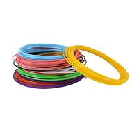 Luqeeg Filamento per Stampante 3D, 10 Colori 5 M a Rotolo ABS o PLA 1,75 MM Elevata Durezza Ricariche per Filamento per Penna 3D per Disegnare Immagini Straordinarie (Pla)