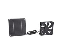 Luqeeg Kit Ventola per Pannello Solare, Ventilazione di Scarico Ad Energia Solare da 4 W, Ventola di Ventilazione Ad Alta Efficienza per Piccole Serre, Capannoni e Cucce per Animali Domestici