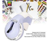 Luqeeg Maker di Etichetta in Rilievo 3D Portatile, Stampante per Etichette Manuali Fai da te con 600 Dpi 47 Caratteri Senza Batterie Richieste Compatte Portatili per lo Scrapbooking