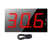 Luqeeg Messo di Rumore Digitale a Schermo LCD Grande, Tester di Monitoraggio Decibel di Display HD 3,0 Pollici 30-130dB con di Allarme per le Aree Pubbliche Ristoranti KTVS