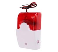 Luqeeg Mini Sirena Stroboscopica Cablata, Sirena Lampeggiante Rossa, Corno Lampeggiante Stroboscopico D'allarme, di Allarme di Sicurezza Domestica con Sirena Elettrica (24V)