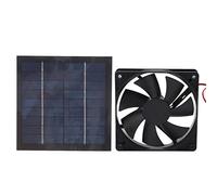 Luqeeg Mini Ventilatore Alimentato da Pannello Solare Pannello Solare Impermeabile da 20 W e Kit Ventola di Scarico per Pollaio, Cuccia, Serra, Capannone, Tetto, Garage, Soffitta