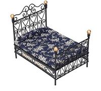 Luqeeg Mobili per Casa delle Bambole, Letto Matrimoniale 1:12, Accessorio per la Casa delle Bambole in Miniatura Simulazione Scena di Vita Mobili per Soggiorno Giocattolo Adatto per Bjd Decorazione
