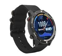 Luqeeg Orologio Intelligente da Uomo Impermeabile con Altimetro, Barometro, Bussola e Previsioni Meteo per L'escursionismo, Schermo TFT IPS da 1,28 Pollici (Black)