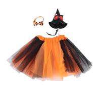 Luqeeg Outfit Spettrale per Cadute, Panni D'oca Arancione Portico con Cappello, Cravatta, Set a Tema per le Vacanze per il Cortile del Patio da 23 Pollici, Decorazioni Artistiche