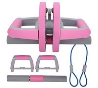 Luqeeg Ruota a Rulli Addominali ， Fitness Compatto Set di Ruote Dell'addome Ridotto Attrezzatura di Allenamento Core Portatile per Push-Up Addominale Supporto Massaggiatore a Sfere (PINK)