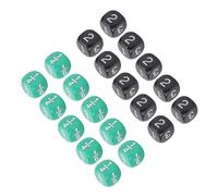 Luqeeg Set di Dadi da 20 Pezzi a 6 Facce, Dadi da Gioco in Plastica, con Impugnatura Comoda per attività Matematiche e Giochi da Tavolo, Ideali per Giochi Educativi e Regali di Natale