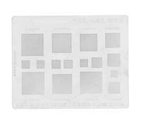 Luqeeg Stencil BGA Reballing Modelli di Stencil per Reti di Rilavorazione BGA Universali in Acciaio Inossidabile, Rete da Reballing BGA, Modello per Saldatura a Rete di Stagno, Accessori