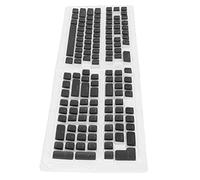 Luqeeg Tasti di Budino, individualità e Belli, Realizzati in PBT, Altezza OEM 129 Tasti, Iniezione a Due Colori, Pastello, Design Ergonomico, Decorare la Tastiera, Appropriato per Meccanico (BLACK)
