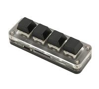 Luqeeg Tastiera Programmabile, Mini Tastiera Meccanica Portatile a 4 Tasti, Tastiera Macro Programmabile con Una Sola Mano Tastiera da Gioco RGB OSU con Tastiera Programmabile