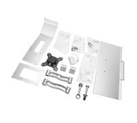 Luqeeg Workstation Monte a Parete, Bracci a Movimento Completo Regolabili in Altezza con Monte a Singolo Monitor e Vassoio Tastiera Pieghevole, Stazione Informatica in Metallo in Metallo Pesante per
