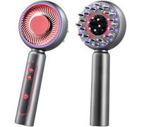 Luqixcey Spazzola massaggiante per cuoio capelluto, massaggiatore elettrico 3 in 1 per la crescita dei capelli, applicatore di olio per capelli portatile e senza fili, pettine per massaggio del cuoio