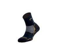 Lurbel Camino Four, calzini senza cuciture, calzini da passeggio, calzini da trekking, traspiranti e calzini Unisex., A. Marino/Giallo, L