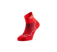 Lurbel Distance, calzini da corsa, calzini senza cuciture, calzini anti-vesciche e anti-odore, traspiranti, calzini da corsa. Unisex., rosso / bianco, M
