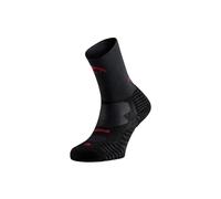 Lurbel Ground Pro, calzini da trail running, calzino alto, calzini senza cuciture, calzini compressivi, calzini anti-vesciche, unisex., nero / rosso, L