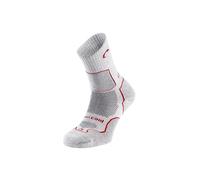 LURBEL Logan, Calzini senza cuciture, calzini da trekking, calzini anti-vesciche, anti-odore e traspiranti. Calzini unisex, Ice Grey/Red, M