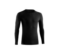 LURBEL Merino Lite Long Sleeves, Maglietta in lana, maglietta termica, maglietta interna, maglietta a maniche lunghe, maglietta leggera. Uomo, Nero , XL
