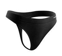 LURBEL Oxigeno Thong, biancheria intima sportiva da donna, tanga sportiva, mutandina da donna, traspirante e antibatterica. Nero S
