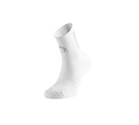 Lurbel Pista Four, Calzini da corsa, calzini senza cuciture, calzino unisex, calzino alto, traspirante e anti-odore, bianco, L