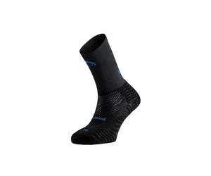 Lurbel Road Pro, calze da corsa, calze a compressione, calze da corsa, calze a lunga distanza, calze anti-vesciche. Unisex, Nero / blu, X-Large