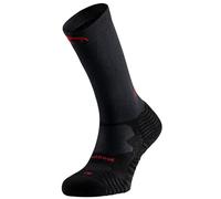 Lurbel Stone Pro Six Compression, calzini Trail Running, calzini da corsa, senza cuciture, calzini traspiranti, compressivi, unisex, nero / rosso, M