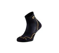 Lurbel Terra Three, calze anti-vesciche, calze da trekking, calze da passeggio, senza cuciture e traspiranti, calze Unisex., Nero/Giallo, L