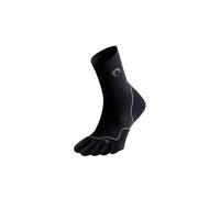 Lurbel Terra Toe Four, calza con separazione delle dita, calzino per Trekking, calzini trasnpirabili, calzini senza cuciture, Nero/Grigio Ghiaccio, X-Large