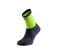 Lurbel Tiwar Five, calzini da corsa, calzini senza cuciture, calzini anti-vesciche, calzini traspiranti., Grigio Scuro/Pistacchio, X-Large