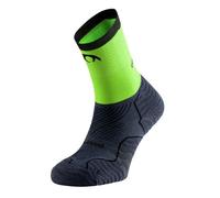 Lurbel Calzini da corsa Tiwar Five - senza cuciture, traspiranti - Grigio Scuro/Pistacchio L