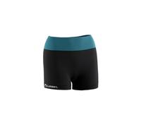 Lurbel Venus Lite Shorts W, leggings da donna, leggings da corsa, leggings traspiranti, collant antibatterici, collant sportivi., Nero / turchese, S