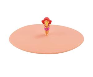 Lurch 210884 Beach Emma EIS, coperchio in vetro in silicone senza BPA, Ø 10,5 cm, colore: Peach