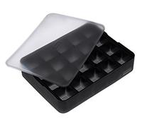 Lurch ICE FORMER Premium - Ghiacciapasta in silicone con coperchio per 20 cubetti di ghiaccio da 3 cm, colore: Nero