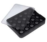 Lurch ICE FORMER - Ghiacciapasta in silicone con coperchio per 20 palline di ghiaccio di dimensioni 3 cm, colore: Nero