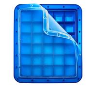 Lurch 240755 - Stampo per cubetti di ghiaccio Arctic, 3 cm, colore: blu, per 30 cubetti di ghiaccio con coperchio trasparente blu