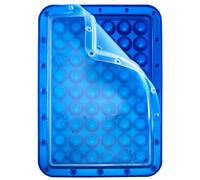 Lurch 240770 - Stampo per ghiaccio Arctic, sfera Ø 2 cm, colore: blu, per 54 cubetti di ghiaccio con coperchio trasparente blu