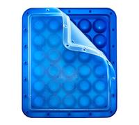 Lurch 240775 - Stampo per ghiaccio Arctic, 3 cm, colore: blu, per 30 cubetti di ghiaccio con coperchio trasparente blu