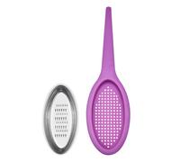 Lurch 70285 Uovo da tè con grattugia zenzero integrato in silicone acciaio inox grape