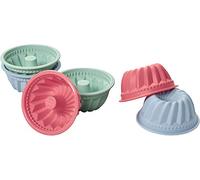 Lurch 83018 FlexiForm Mini Gugelhupf, Set di 6, Diametro 7 cm, Altezza 3,5 cm, Silicone, Multicolore, 8 x 8 x 8,2 cm