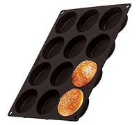 Lurch 85087 FlexiForm Burger Buns - Stampo per 12 panini per hamburger (diametro 6,3 cm), in 100% silicone platino senza BPA, colore: Marrone