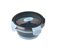 Lurch Contenitore salvafreschezza in silicone, 400 ml, rotondo, colore blu Frozen - pieghevole e a prova di perdite, contenitore per il pranzo in viaggio