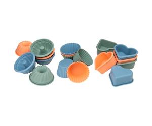 Lurch Flexi Starter Mini Cakes - Set di 18 stampi per muffin, cuori e ciambelle